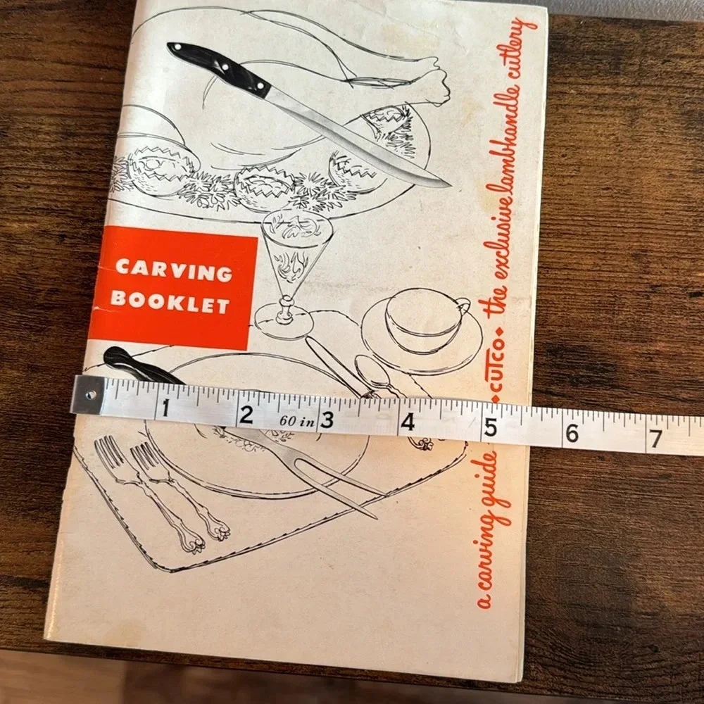Vintage Carving Booklet A Carving Guide By Cutco Knives Cutlery 1954